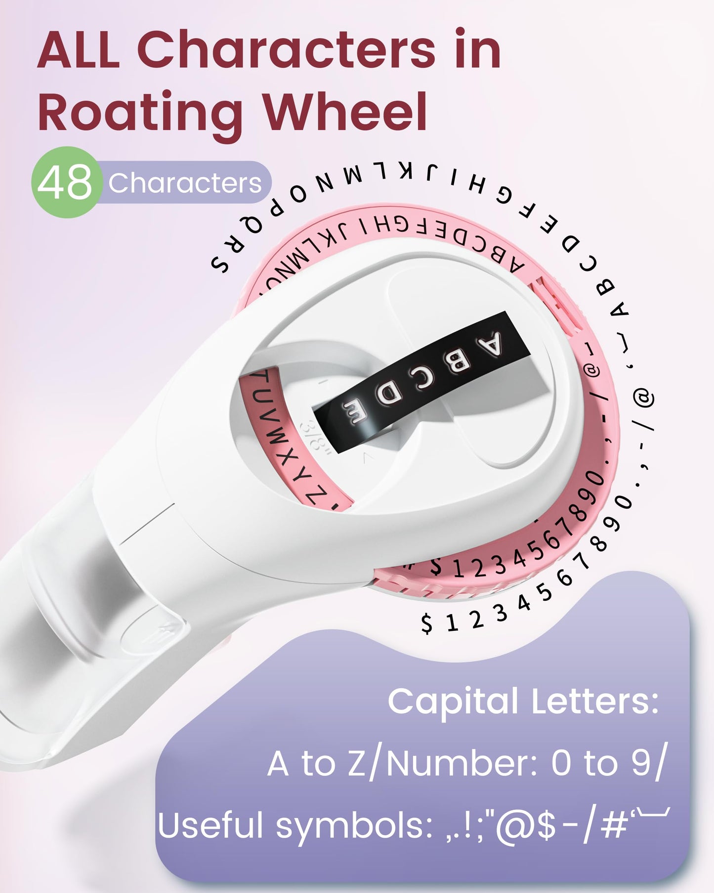Airmall Omega S Embossing Label Maker Machine, Handheld 3D Vintage Embossed Label Printer, Cute Manual Portable Labeler Gift for Kid Teacher in Home School Kitchen and DIY PK
